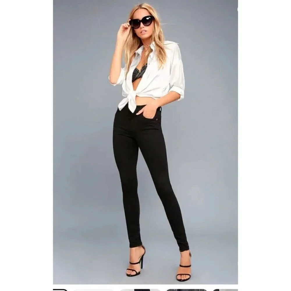 Agolde Sophie High Rise Skinny Jeans Size 29 Black - Picture 1 of 11